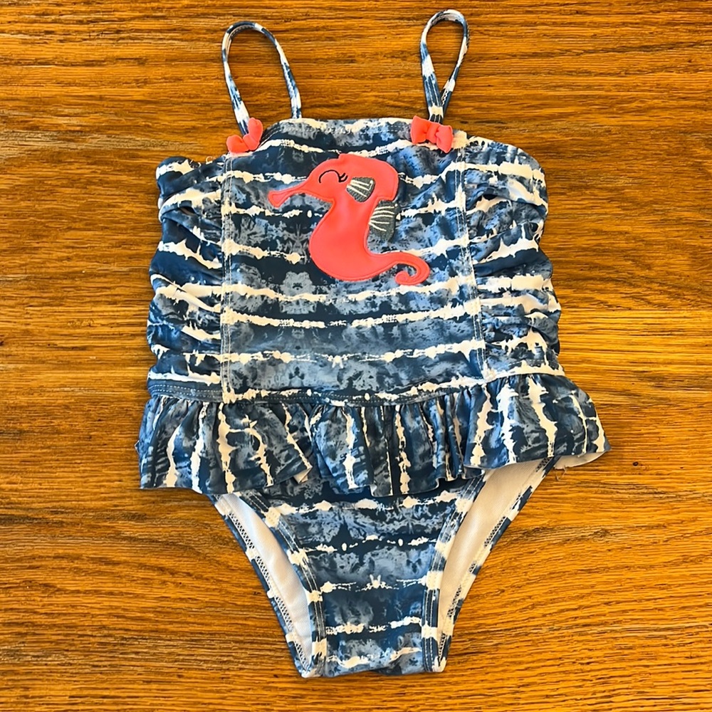 Seahorse 2T one piece bathing suit